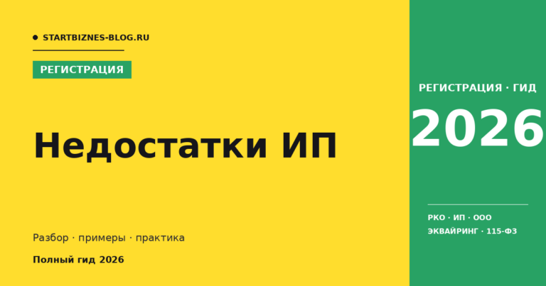 Недостатки ип - разбор для предпринимателя 2026