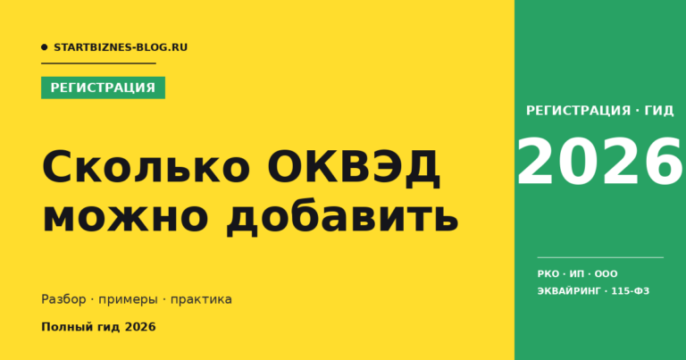 Сколько оквэд можно добавить - разбор для предпринимателя 2026