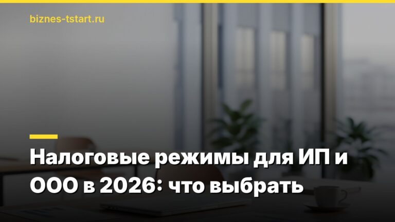 Налоговые режимы для ИП и ООО в 2026: что выбрать
