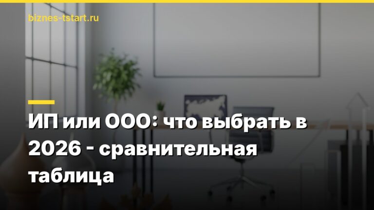 ИП или ООО: что выбрать в 2026 - сравнительная таблица