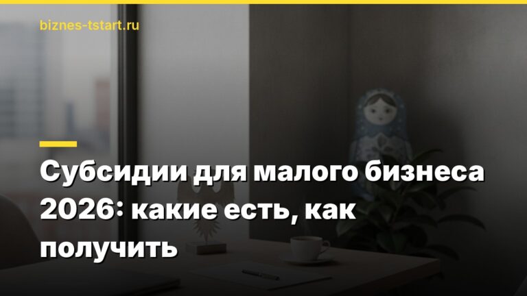 Субсидии для малого бизнеса 2026: какие есть, как получить
